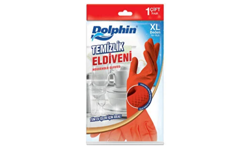 Dolphin Temizlik Eldiveni XL Kırmızı